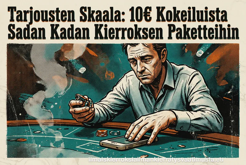 Tarjousten Skaala: 10€ Kokeiluista Sadan Kierroksen Paketteihin